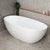 Byron Egg 1700mm Oval Freestanding Bath with Overflow, Matte White