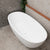 Byron Egg 1700mm Oval Freestanding Bath with Overflow, Matte White