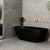 Byron Egg 1800mm Oval Freestanding Bath, Matte Black