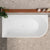 Arco 1500mm Freestanding Left Corner Bath, Gloss White