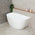 Byron Egg 1300mm Back to Wall Freestanding Bath, Gloss White