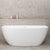 Byron Egg 1500mm Back to Wall Freestanding Bath, Matte White