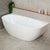 Byron Egg 1700mm Back to Wall Freestanding Bath, Gloss White