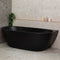 Byron Egg 1800mm Back to Wall Freestanding Bath, Matte Black