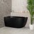Byron Egg 1200mm Left Corner Freestanding Bath, Matte Black