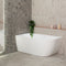 Byron Egg 1400mm Left Corner Freestanding Bath, Matte White