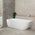 Byron Egg 1700mm Left Corner Freestanding Bath, Gloss White