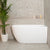 Byron Egg 1200mm Right Corner Freestanding Bath, Gloss White