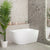 Byron Egg 1200mm Right Corner Freestanding Bath, Matte White