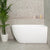 Byron Egg 1200mm Right Corner Freestanding Bath, Matte White