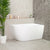 Byron Egg 1200mm Right Corner Freestanding Bath, Matte White