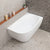 Byron Egg 1200mm Right Corner Freestanding Bath, Matte White