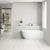 Byron Egg 1400mm Right Corner Freestanding Bath, Gloss White