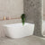 Byron Egg 1400mm Right Corner Freestanding Bath, Matte White