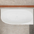Byron Egg 1700mm Right Corner Freestanding Bath, Gloss White