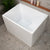Hicube Multifit 1000mm Japanese Soaking Freestanding Bath with Seat, Gloss White
