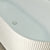 Brighton Groove 1500mm Fluted Oval Freestanding Back to Wall Bath, Gloss White