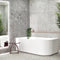 Brighton Groove 1700mm Fluted Left Corner Freestanding Bath, Matte White