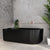 Agora Groove 1700mm Fluted Left Corner Freestanding Bath, Matte Black