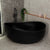 Wave Oval 1600mm Wide Freestanding Bath, Matte Black