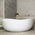 Wave Oval 1800mm Wide Freestanding Bath, Gloss White