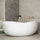 Wave Oval 1800mm Wide Freestanding Bath, Gloss White