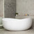 Wave Oval 1800mm Wide Freestanding Bath, Gloss White