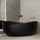 Wave Oval 1800mm Wide Freestanding Bath, Matte Black