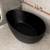 Nami Oval 1800mm Wide Freestanding Bath, Matte Black