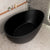 Nami Oval 1800mm Wide Freestanding Bath, Matte Black