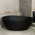 Nami Oval 1800mm Wide Freestanding Bath, Matte Black