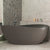 Nami Oval 1800mm Wide Freestanding Bath, Matte Charcoal Grey - SPECIAL EDITION