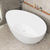 Nami Oval 1800mm Wide Freestanding Bath, Matte White