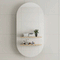 Pill Oval 600mm x 1200mm Mirrored Shaving Cabinet, Matte Black