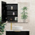 Retti Rectangular 900mm x 750mm Mirrored Shaving Cabinet, Matte Black