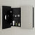 Retti Rectangular 1200mm x 750mm Mirrored Shaving Cabinet, Matte Black
