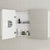 Retti Rectangular 1500mm x 750mm Mirrored Shaving Cabinet, Matte White
