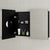 Retti Rectangular 1800mm x 750mm Mirrored Shaving Cabinet, Matte Black