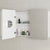Retti Rectangular 1800mm x 750mm Mirrored Shaving Cabinet, Matte White