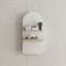 Arco Arch 400mm x 800mm Mirrored Shaving Cabinet, Matte White