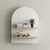 Arco Arch 600mm x 800mm Mirrored Shaving Cabinet, Matte White