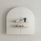 Arco Arch 800mm x 800mm Mirrored Shaving Cabinet, Matte White