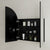 Arco Arch 850mm x 1000mm Mirrored Shaving Cabinet, Matte Black