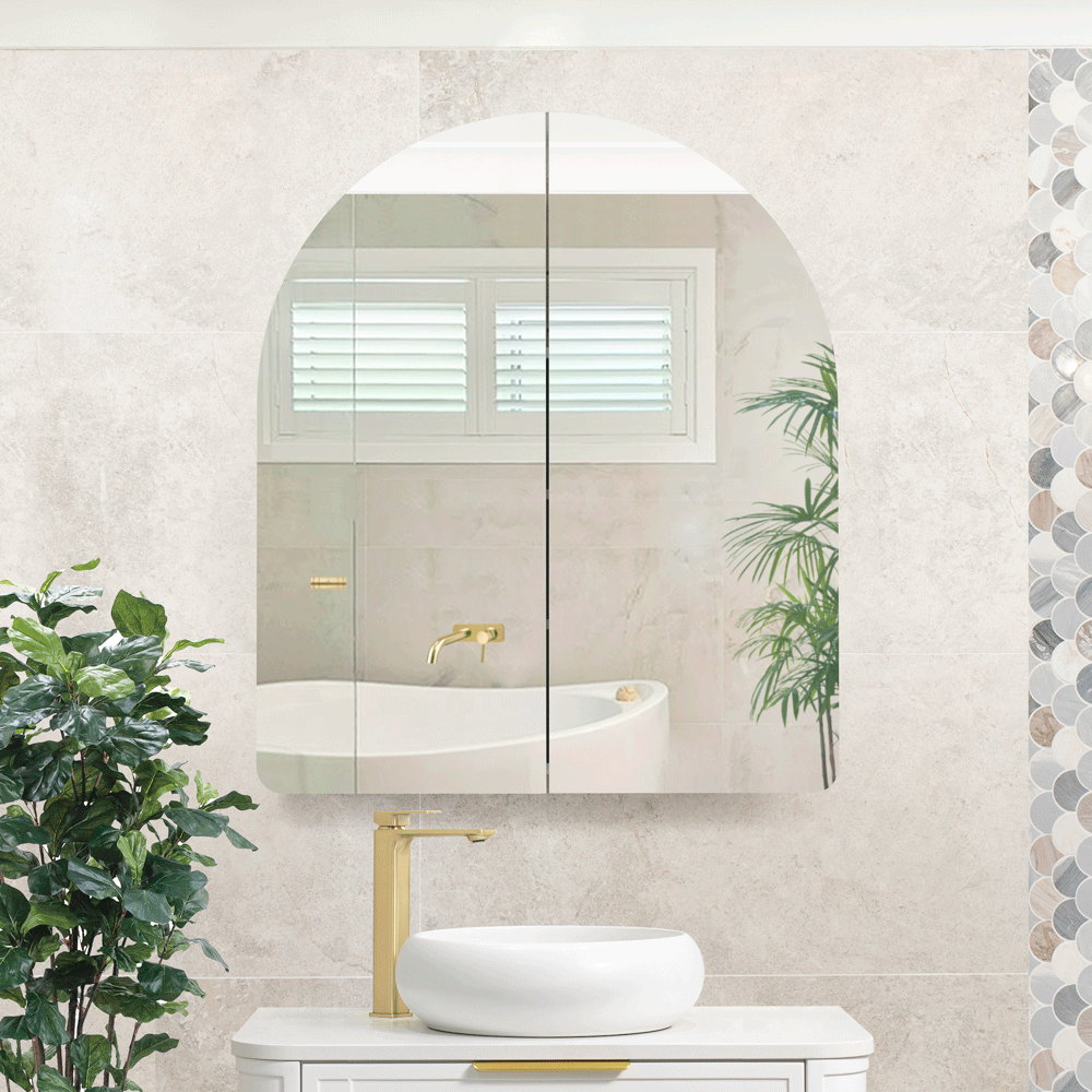 Arco Arch 850mm x 1000mm Mirrored Shaving Matte White ATS — free download