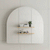 Arco Arch 1000mm x 1000mm Mirrored Shaving Cabinet, Matte Black