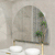 Arco Arch 1500mm x 1000mm Mirrored Shaving Cabinet, Matte White