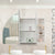 Arco Arch 1500mm x 1000mm Mirrored Shaving Cabinet, Matte White