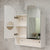 *Clearance* Tura Arch 800mm x 900mm Mirrored Shaving Cabinet with Exposed Shelf, Matte White
