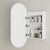 *Clearance* Pill Oval 400mm x 900mm Frontlit LED Mirrored Shaving Cabinet, Matte White
