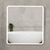 Retti Rectangular 750mm x 750mm Frontlit LED Mirrored Shaving Cabinet, Matte White